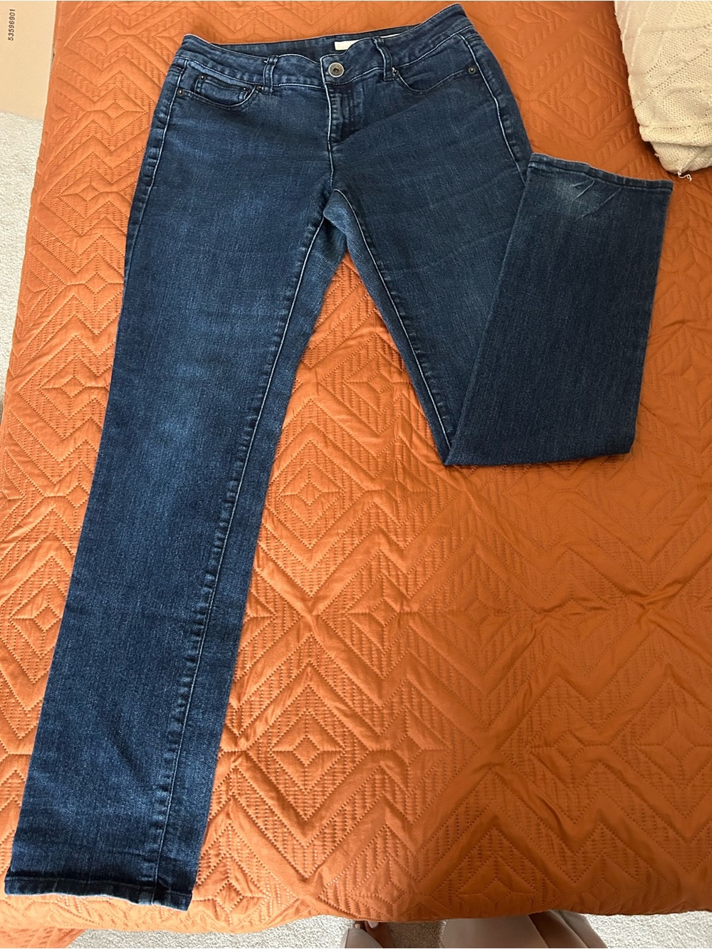 DKNY Straight-Leg Women's Jeans in Dark Blue Denim